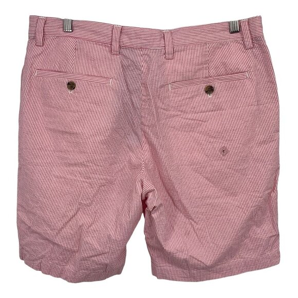 Banana Republic Aiden Club Short 34 Pink White Stripe Cotton Walking Preppy EUC - Picture 4 of 7